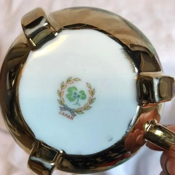 Vintage Made in Japan Hand Fruity Painting Teacup No Plate Golden Art Decor - Picture 8 of 8